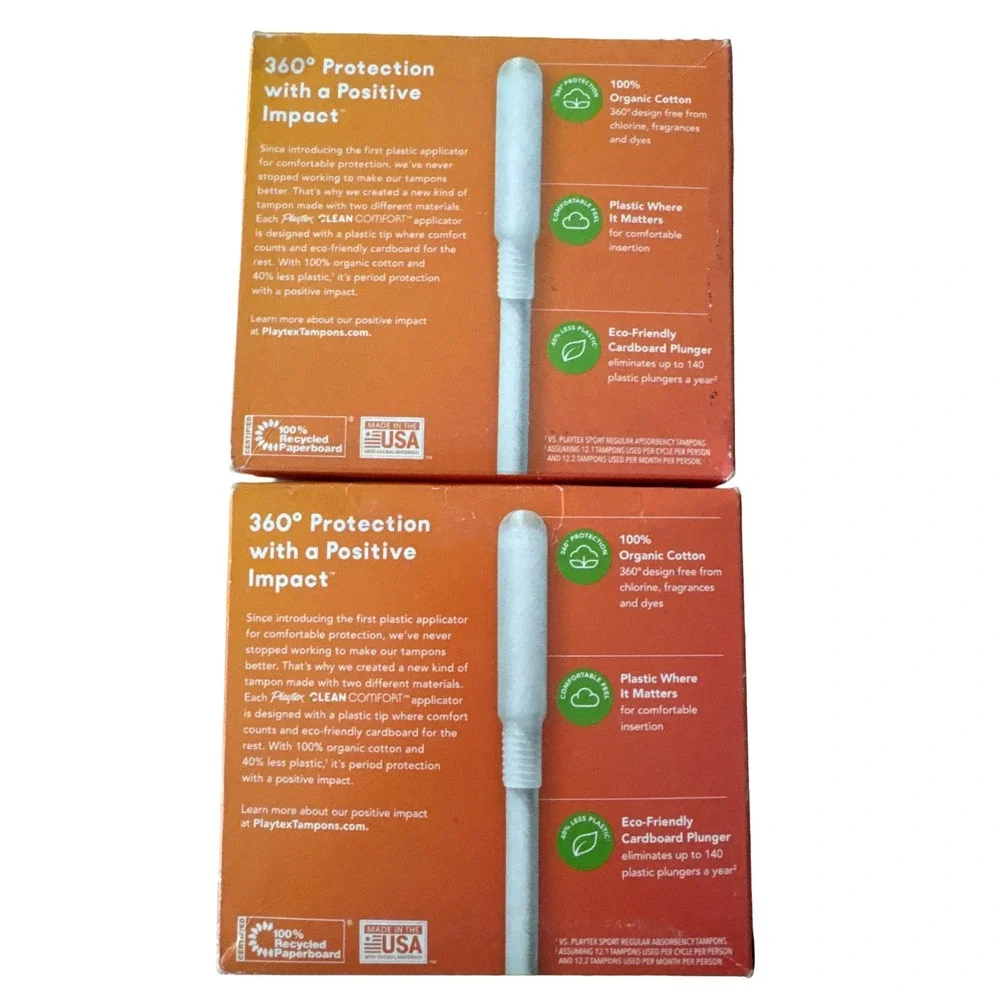 Playtex Tampons Bundle Lot of 2 New Feminine Care Hygiene Unscented Multipack